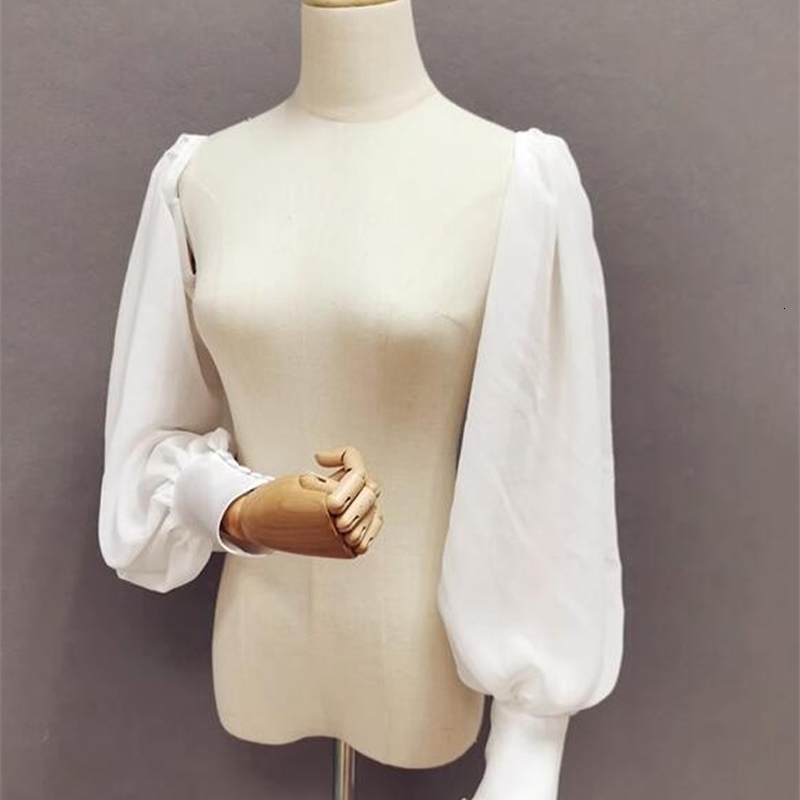 Independent chiffon sleeve strapless wedding dress party retro a pair of independent sleeves button end 240906