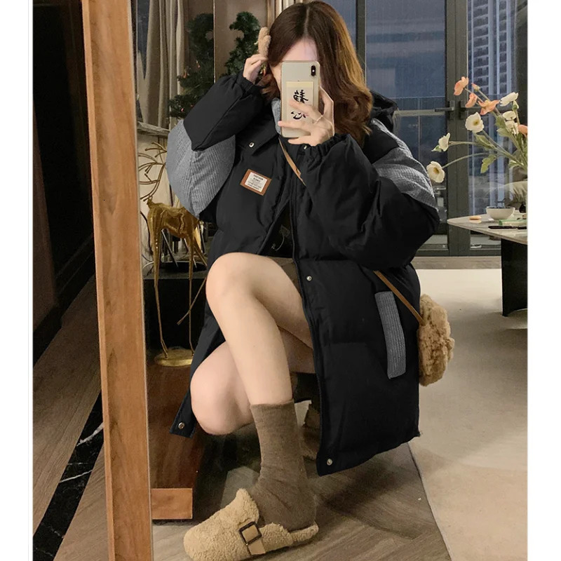 Brown Womens Clothing Outerwear Top Hat Jacket Fashion Streetwear Y2K Style High Street American Winter Womens Coat 241009