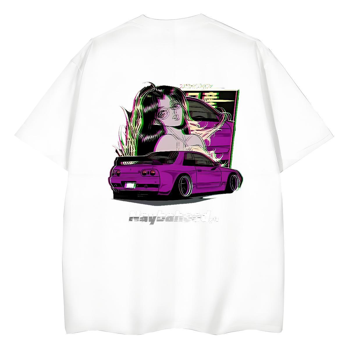 Fashion Casual T Shirt For Woman 230g 100% Cotton O Neck Short Sleeves Casual Daily Wear car Woman Tshirt Unisex Oversized L-4XL Tees Shirts