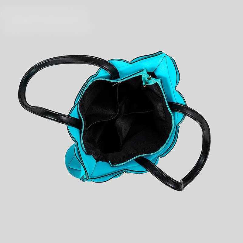 Small design, high-end feel, large capacity splicing, three-dimensional flower tote bag, women's fashionable versatile single shoulder handbag 24