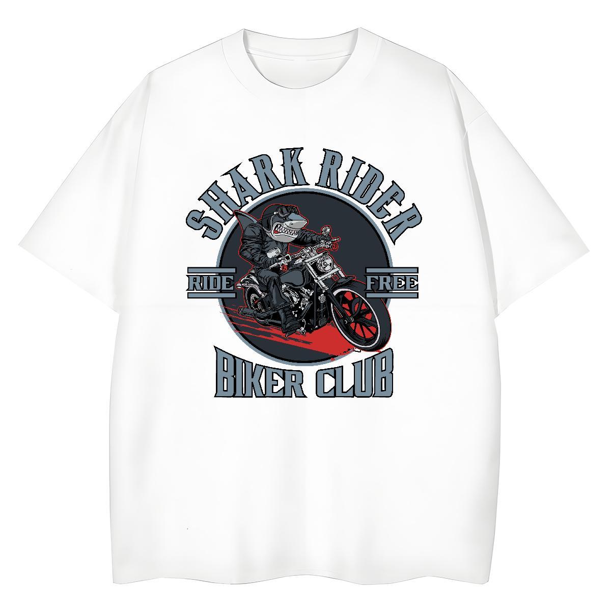 New T shirt 100% Cotton 230g Crew Neck Sports Street Wear motorbike Woman Tshirt Comfortable White Plus Size Tops Tees