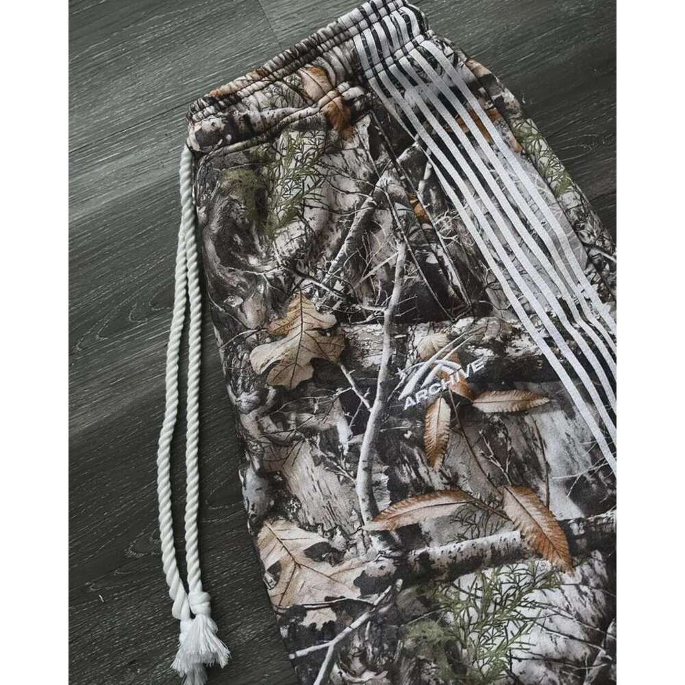 Y2k retro camouflage casual loose fitting men pants, Gothic Harajuku men and women high-quality jogging drawstring sports pants