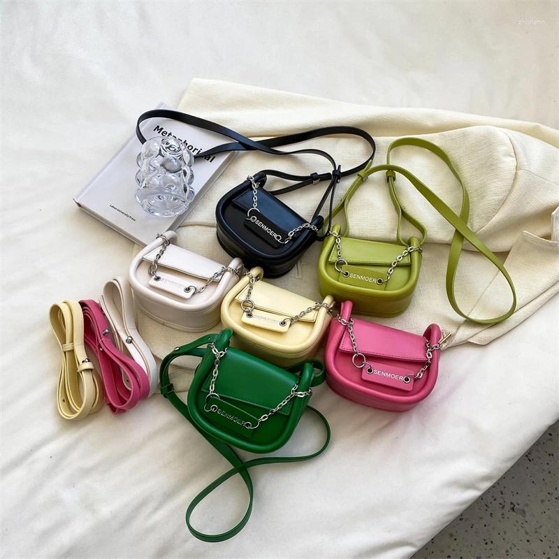 Shoulder Bags Designer Chain Tag Bag Women'S Simple Green Pu Handbag Woman Fashion Casual Leather Mini Female Crossbody e8ee