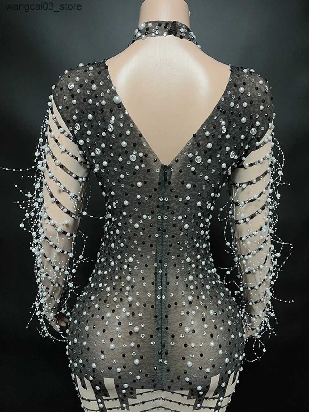 Maternity Dresses Glitter Beaded Maternity Gowns For Photo Shoot Sexy Crystal Diamond Mermaid Long Pregnant Dresses Women Feathers Mermaid Gown L24091