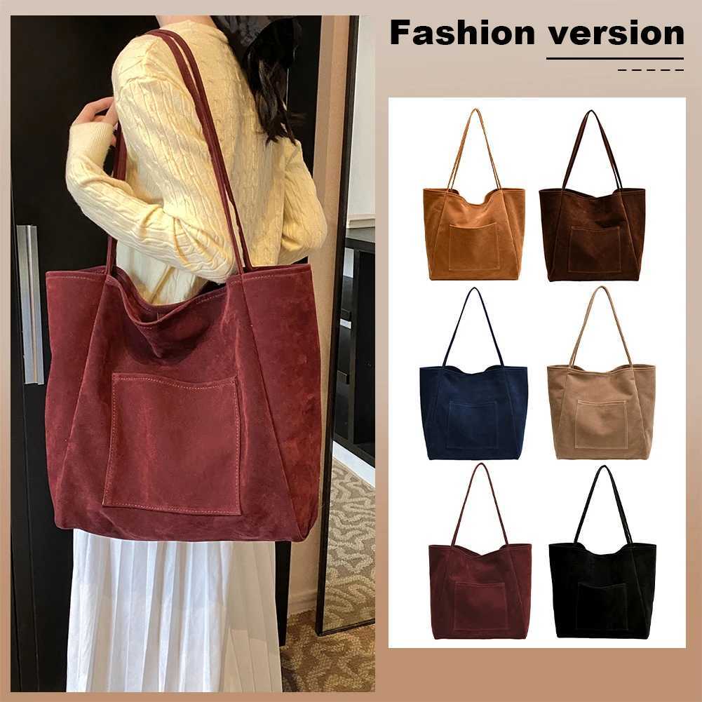 Suede Shoulder Bag for Ladies s Handbags Purse Fashion Large Capacity 2024 New Autumn and Winter Versatile Commuting Tote 241011
