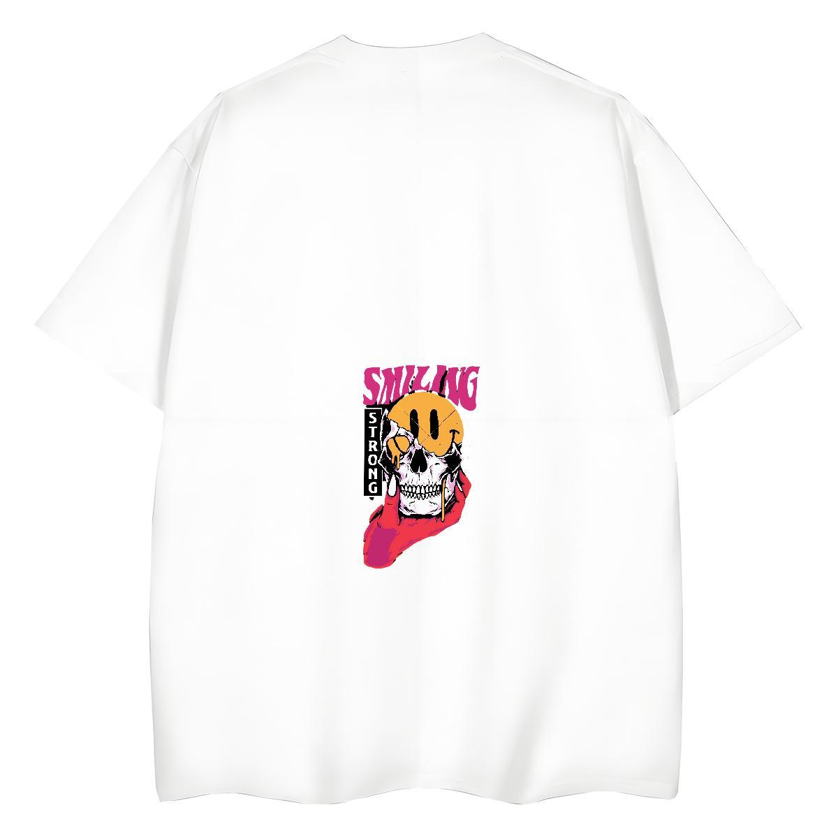 Factory Direct T-Shirts for Women 230g Pure Cotton Round Neck Short Sleeve Casual Daily Wear skull Woman Tshirt Popular Anime Oversized Clothes