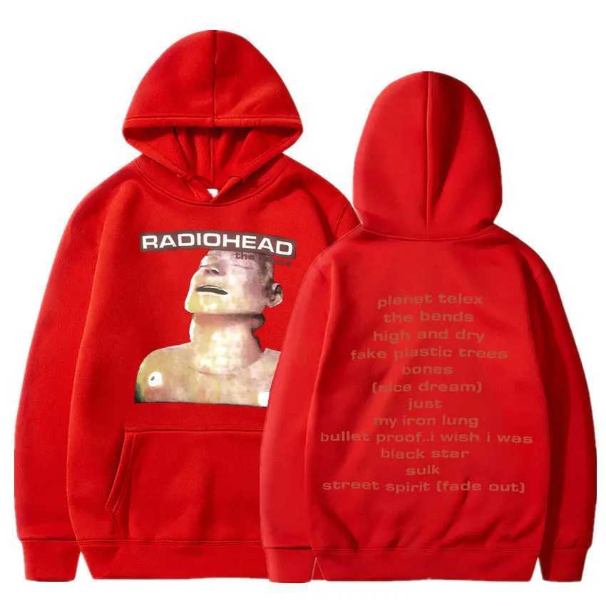 Vintage Rock Band Radiohead Hoodie Hip Hop Everything Music Album Print Sweatshirt Harajuku Streetwear Oversize Hoodies Teens X241228