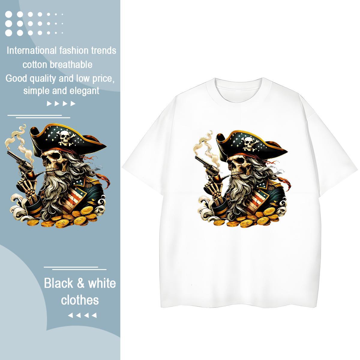 2024 DIY T Shirt For Woman 100% Cotton 230g Comfortable Hip Hop Street pistol Couples T Shirts Free Shipping DIY Printed Tshirts