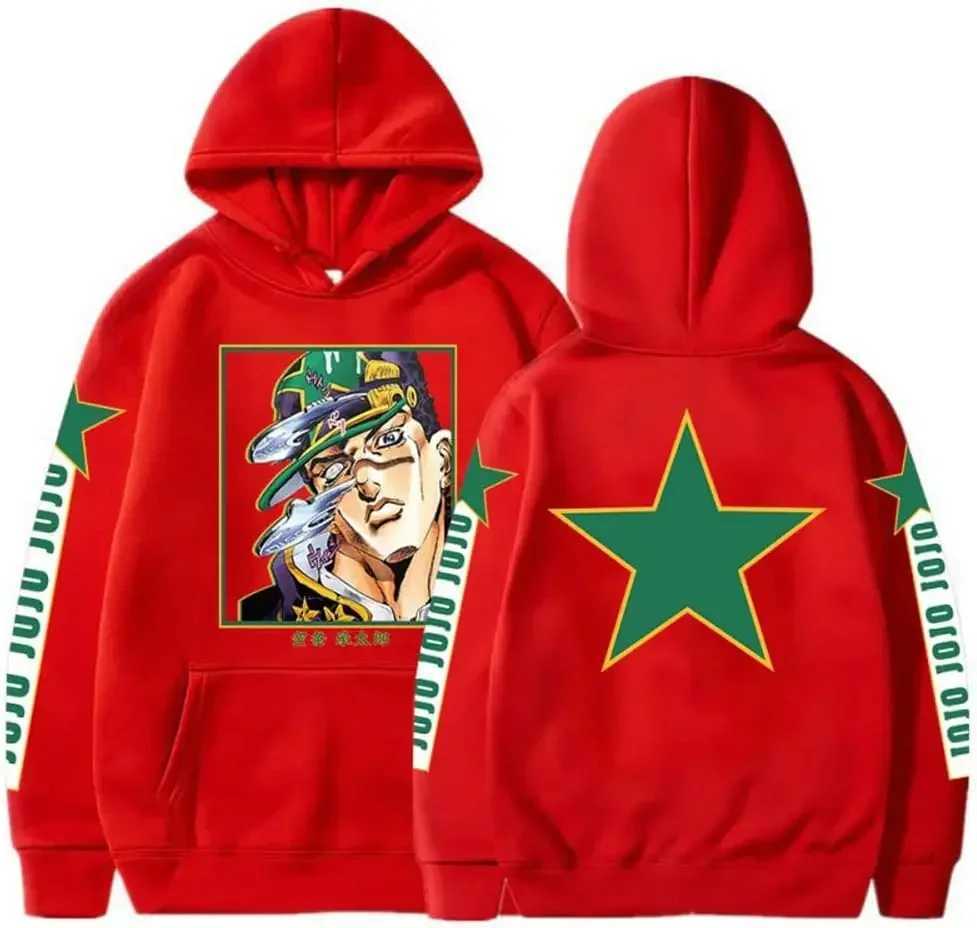 Unisex Kujo Jotaro Hoodie Jonathan Joseph Sweatshirt Pullover JoJo Long Sleeve Anime Hoodie LX241011