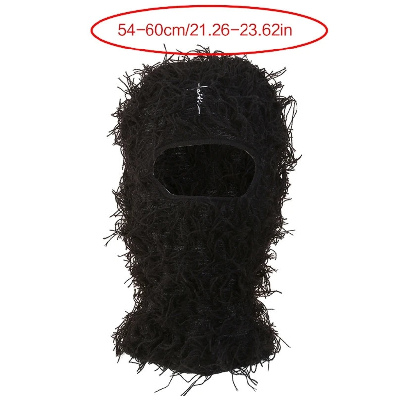 Neutral skull hat with Distressed Fringes po props knitted pullout Balaclava clothing wholesale of hats 241009