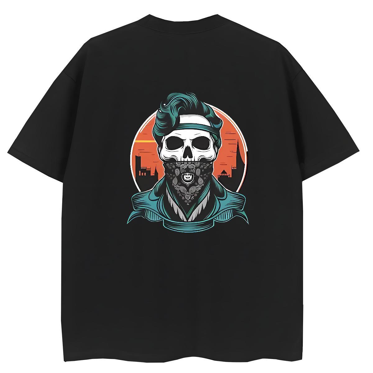 Casual New T Shirt For Woman 230g Pure Cotton Breathable Soft Home Outdoor skull Women Tees Designer Nice Customized Print Clothes
