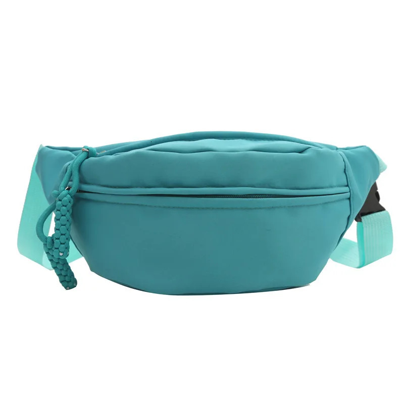 Blue casual sports single shoulder cross body bag womens hip-hop Fanny bag street fashion waist bag 241008