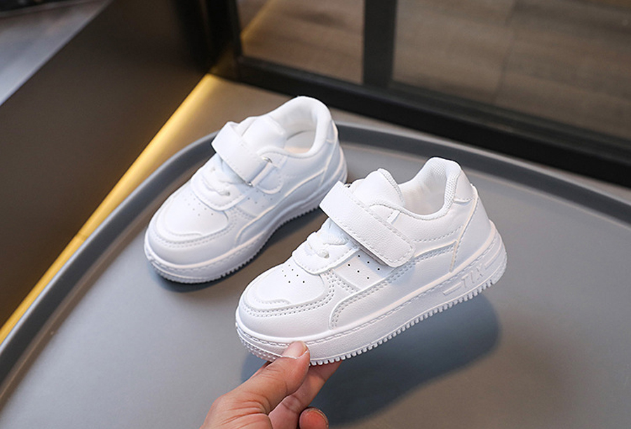 Students Tennis Sneakers Kids Spring Autumn Boys Girls Sports Shoes Cutefeet Casual Board Shoes Leather Soft Soled Children White Black School Shoes 2