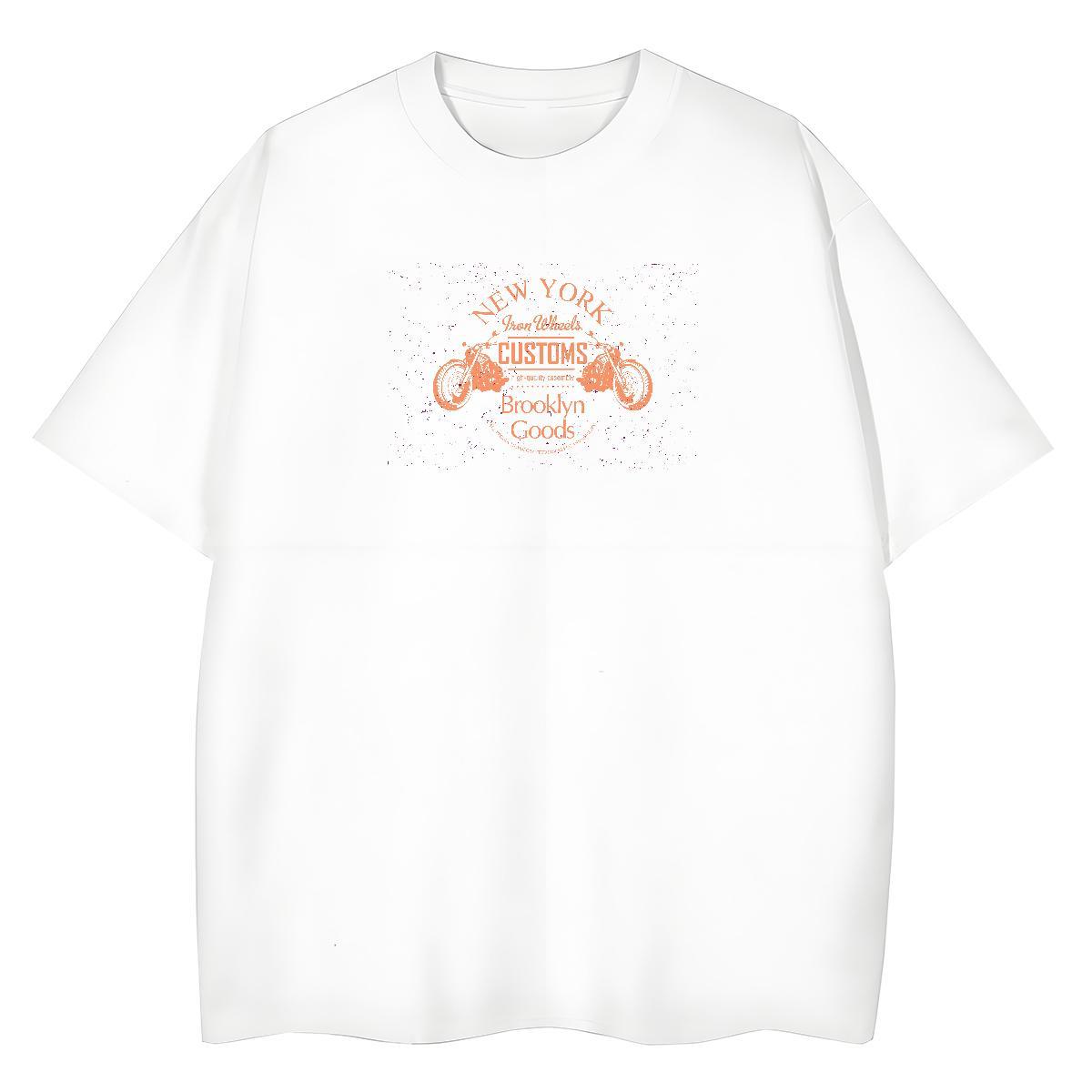 DIY T Shirts Women 230g 100% Cotton Short sleeve Soft Outdoor Motorcycle Women Tees Female Custom Print Oversized Tops