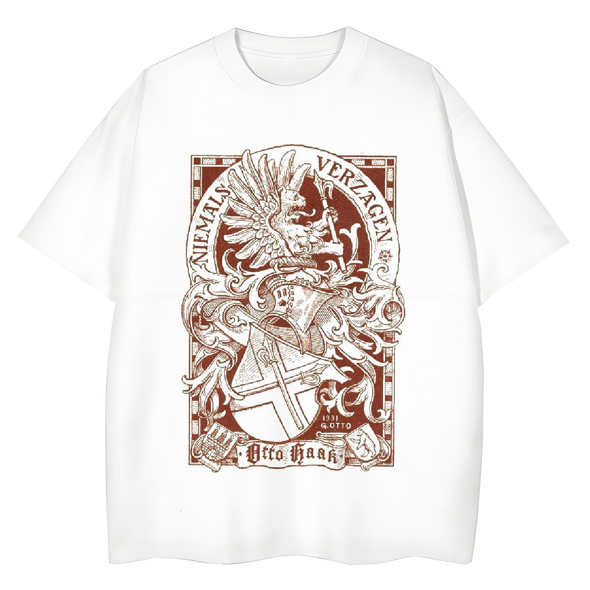 2024 DIY Woman T Shirts 100% Cotton 230g Breathable Short Sleeve Daily Outfit Religion Unisex Tshirts Loose Cartoon Floral Printing Top Shirts