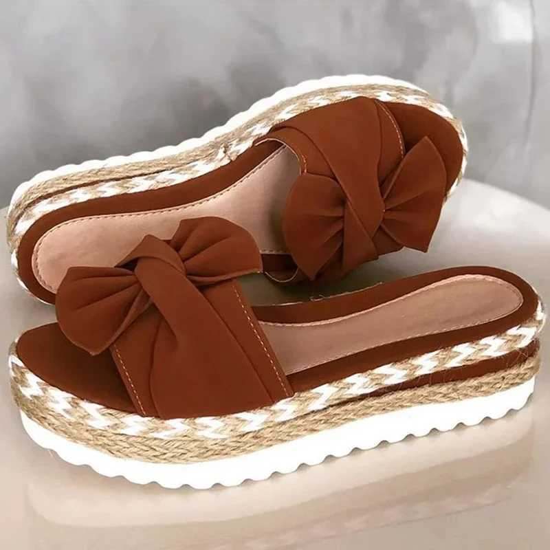 Womens high heels with wedge shoes womens floral platform slider summer new womens sandals elegant summer shoes Y241011