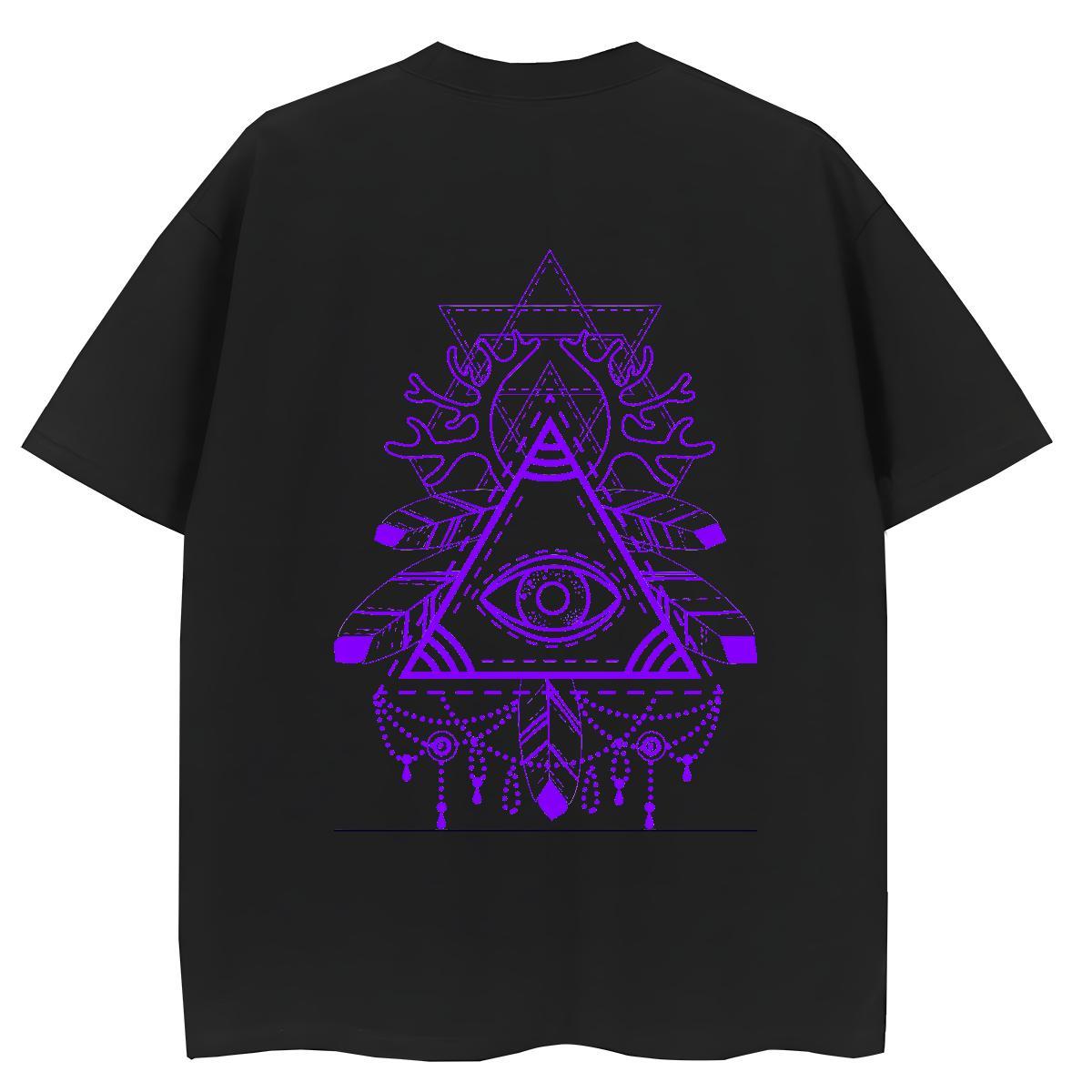 TOP Quality T-Shirts 100% Cotton 230g Crew Neck Hip Hop eye of the devil Woman Tshirt Soft DIY Logo Tops Shirt