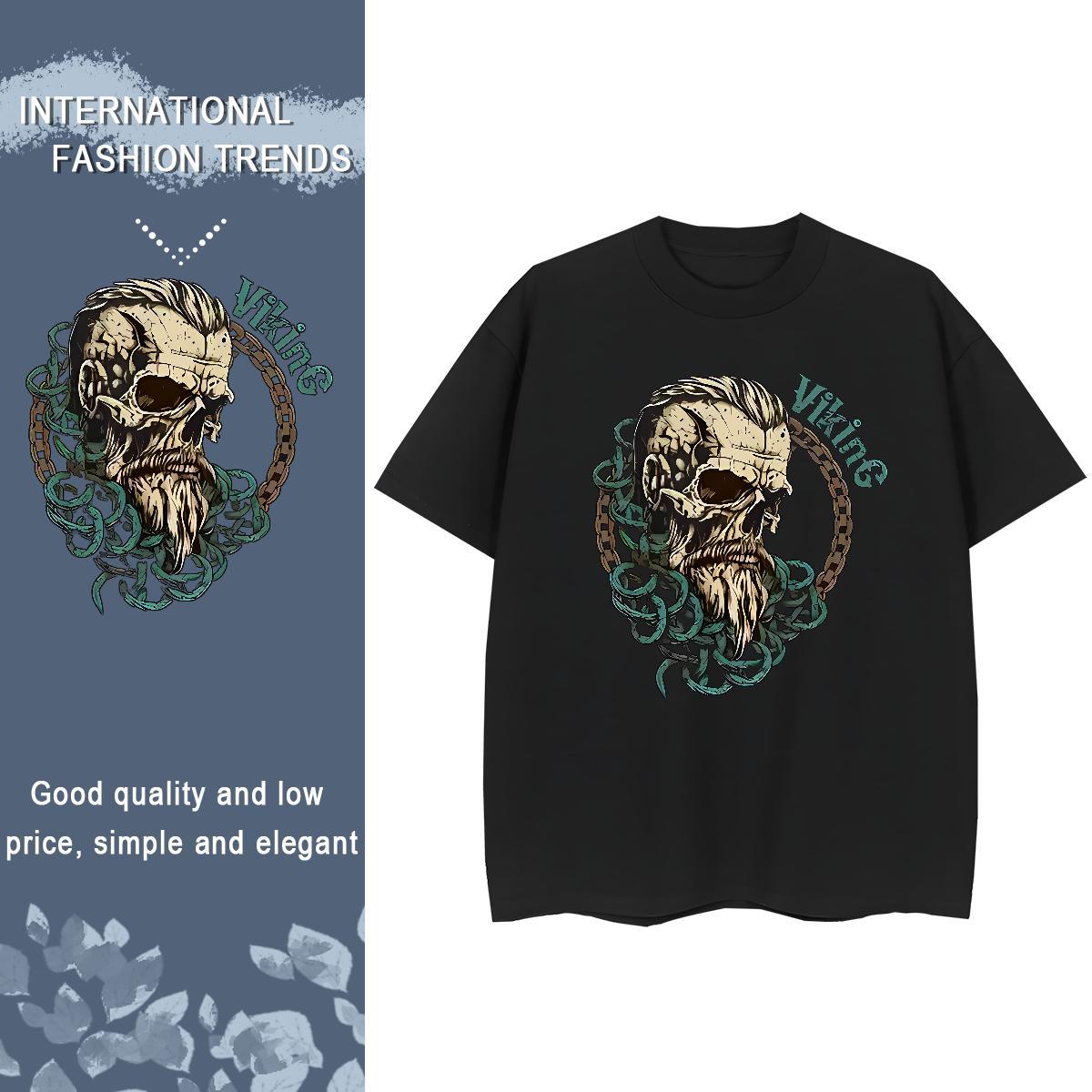 2024 Designer T Shirts Women 230g Cotton Crew Neck Casual skull Unisex Tshirts Wholesale Anime Print Wear