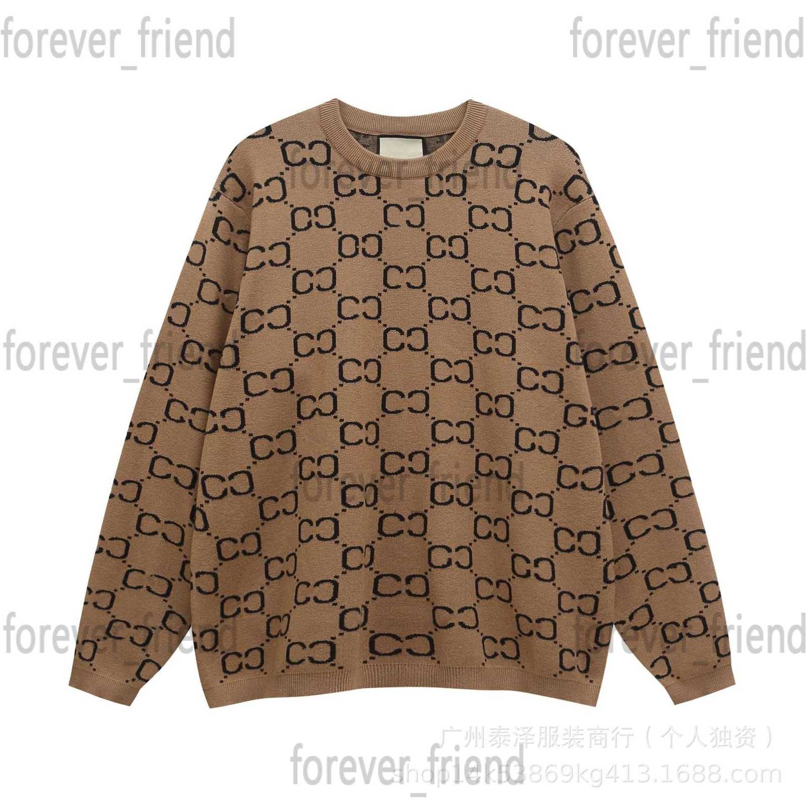 Men's Sweaters designer sweater with full printed letters, micro labels, round neck, sheep wool blend, loose fit, knitted sweater, fashionable and classic RAS9