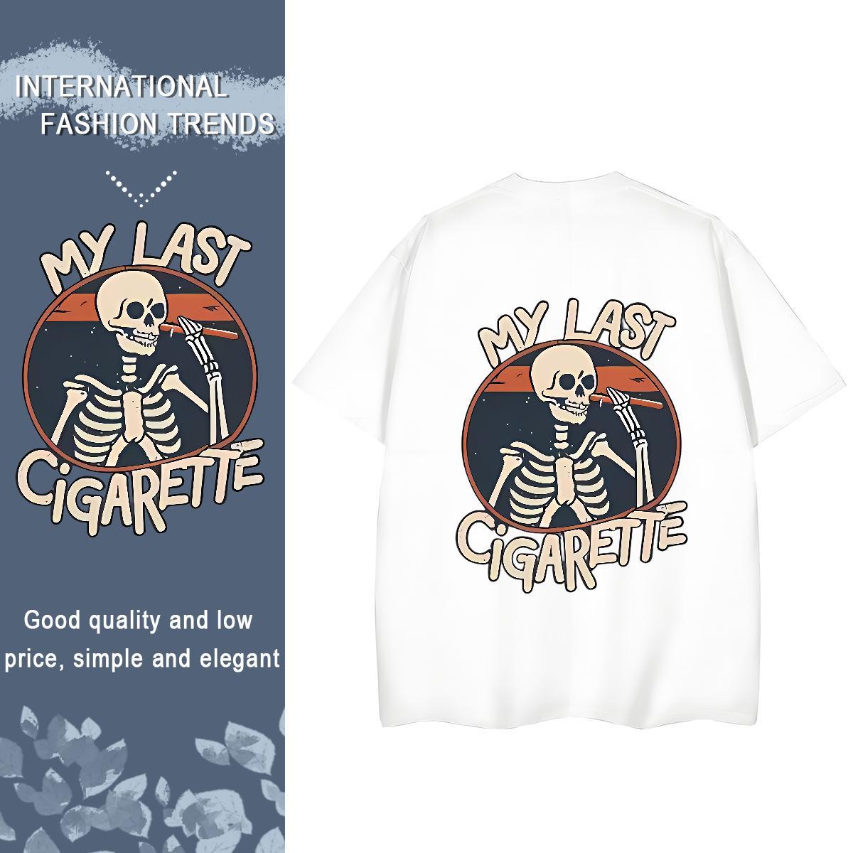 Fashion Casual Woman T Shirts 100% Cotton 230g Comfortable Street Casual skull Women Tshirts Female Custom Cartoon Top Shirts