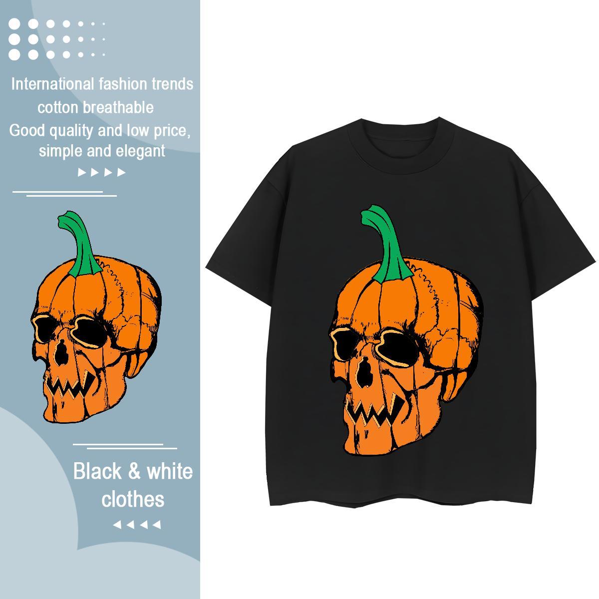 2024 Designer T-Shirts for Women 230g Pure Cotton O Neck Short Sleeves Spring Summer skull Lady T shirt Comfortable DIY Anime Printed Clothes Shirt