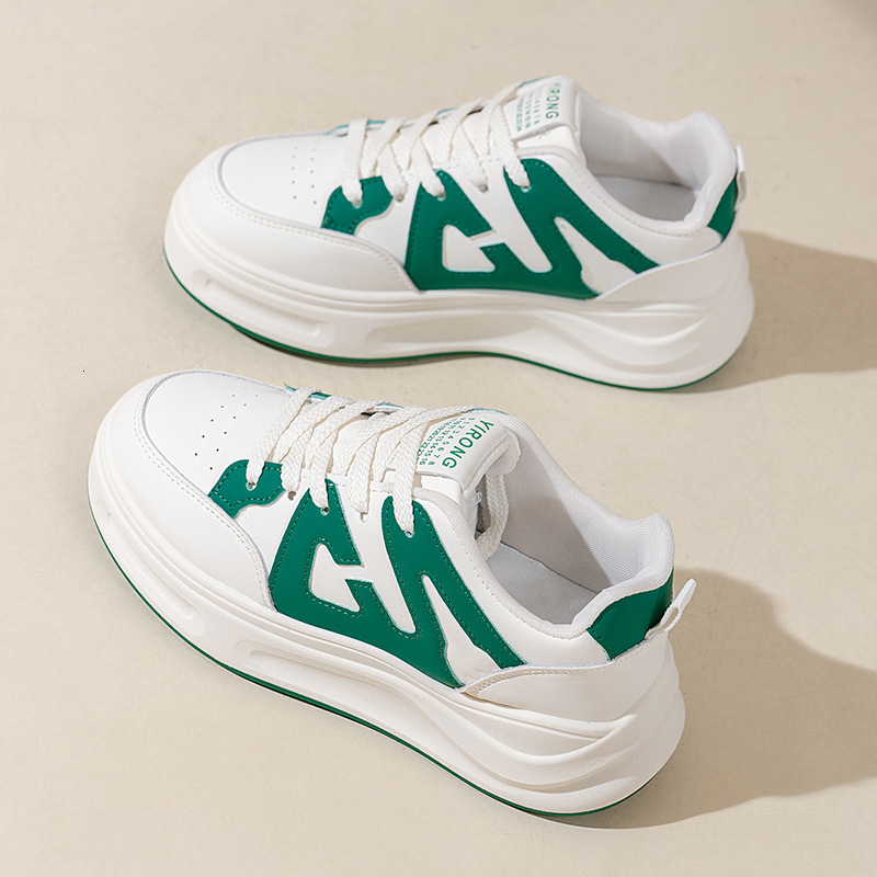Women's shoes 2024 new spring and autumn white shoes versatile student sports and leisure board shoes design sense niche color blocking trendy sh
