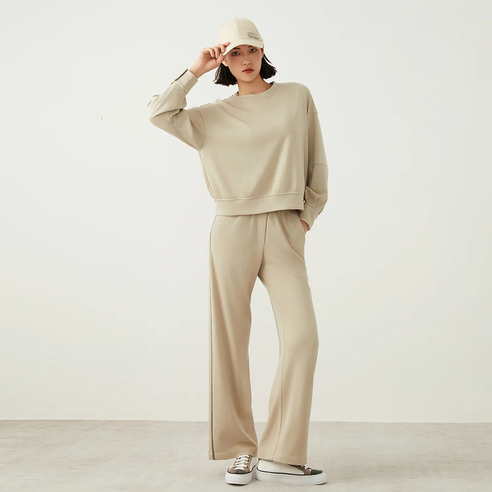 K2508W High Quality Short Loose Top Autumn/Winter Womens Acetate Wool Long Sleeve Sweater 241011