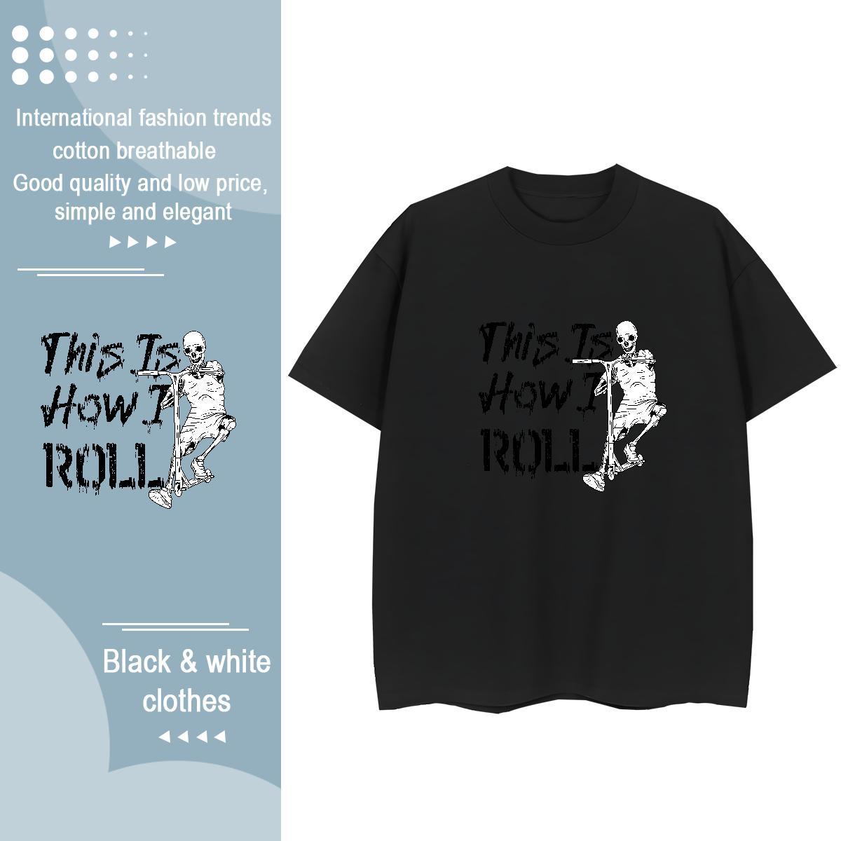 2024 T shirt 230g 100% Cotton Round Neck Short Sleeve Hip Hop logo Couples T Shirts Unisex Custom Print Oversized Tees Shirts