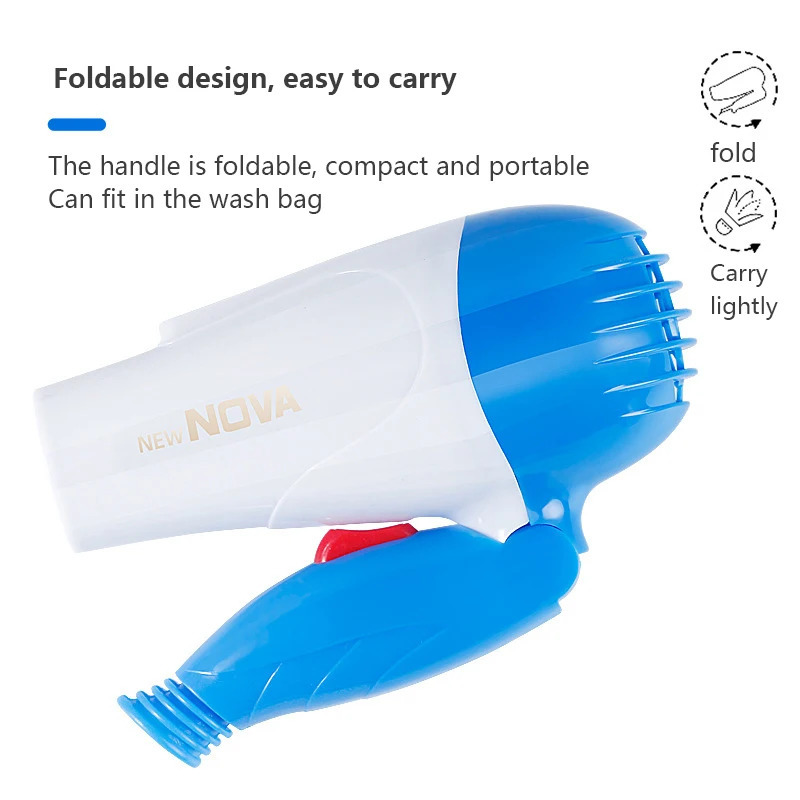Mini Portable Hair Dryer Foldable el Student Dormitory Low Power Hair Dryer 220V 241009