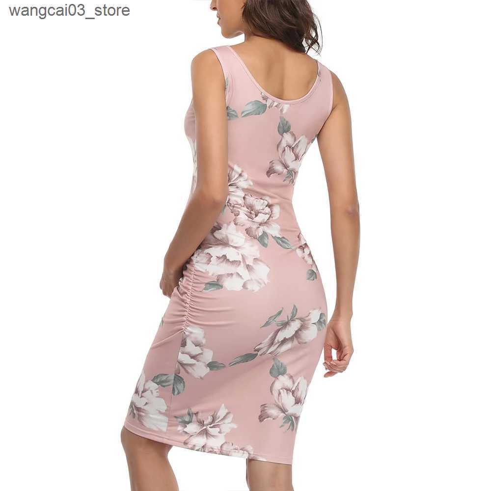 Maternity Dresses 2024 Womens Maternity Sleeveless Dresses Maternity Tank Dress Mama Baby Shower Pregnancy Dress L240910