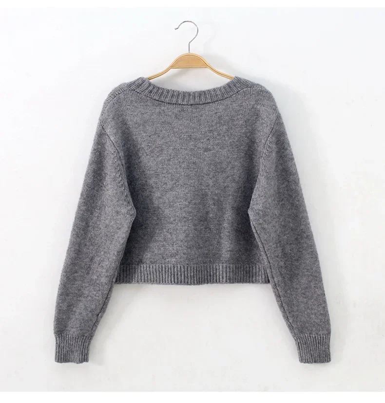 Women Cardigan Sweaters Button Knitwear Fall Winter Fashion Long Sleeve Vneck Knitted Jackets Tops Casual Female Sweater Coats 241007