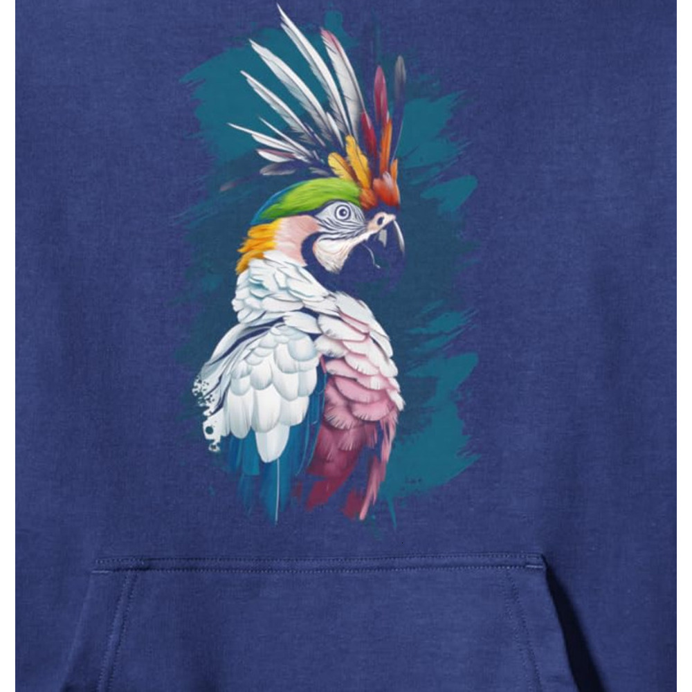 Hoodie for Mens Womens Parrot Bird Colorful Feathers Birdwatching Tropical Gift Pullover Hoodie Graphic Hoodies sweatshirt Pullover Long Sleeve