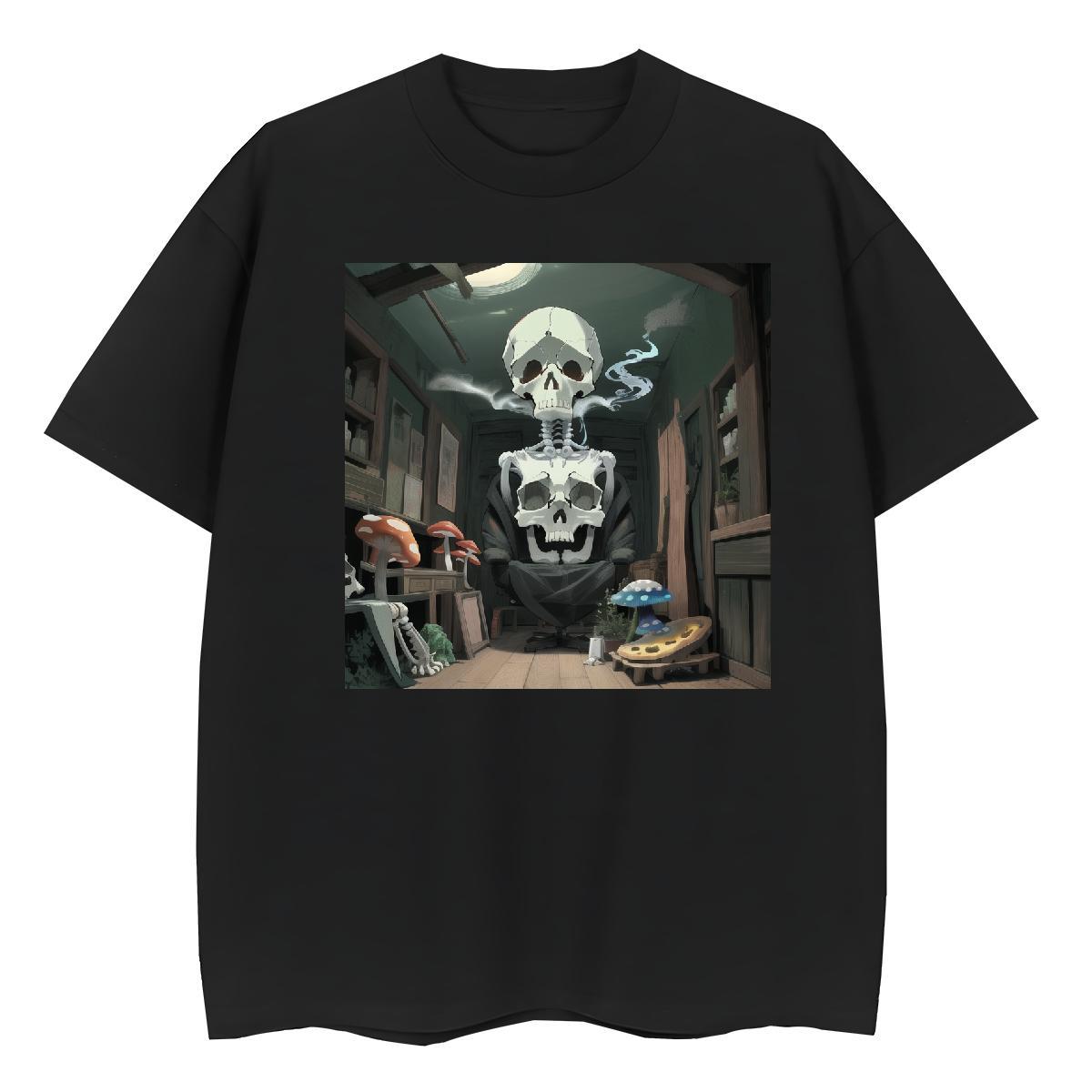 New Arrival T Shirts Women 230g 100% Cotton Crew Neck Outdoor skull Womens Tshirts Loose fit White Plus Size Tops
