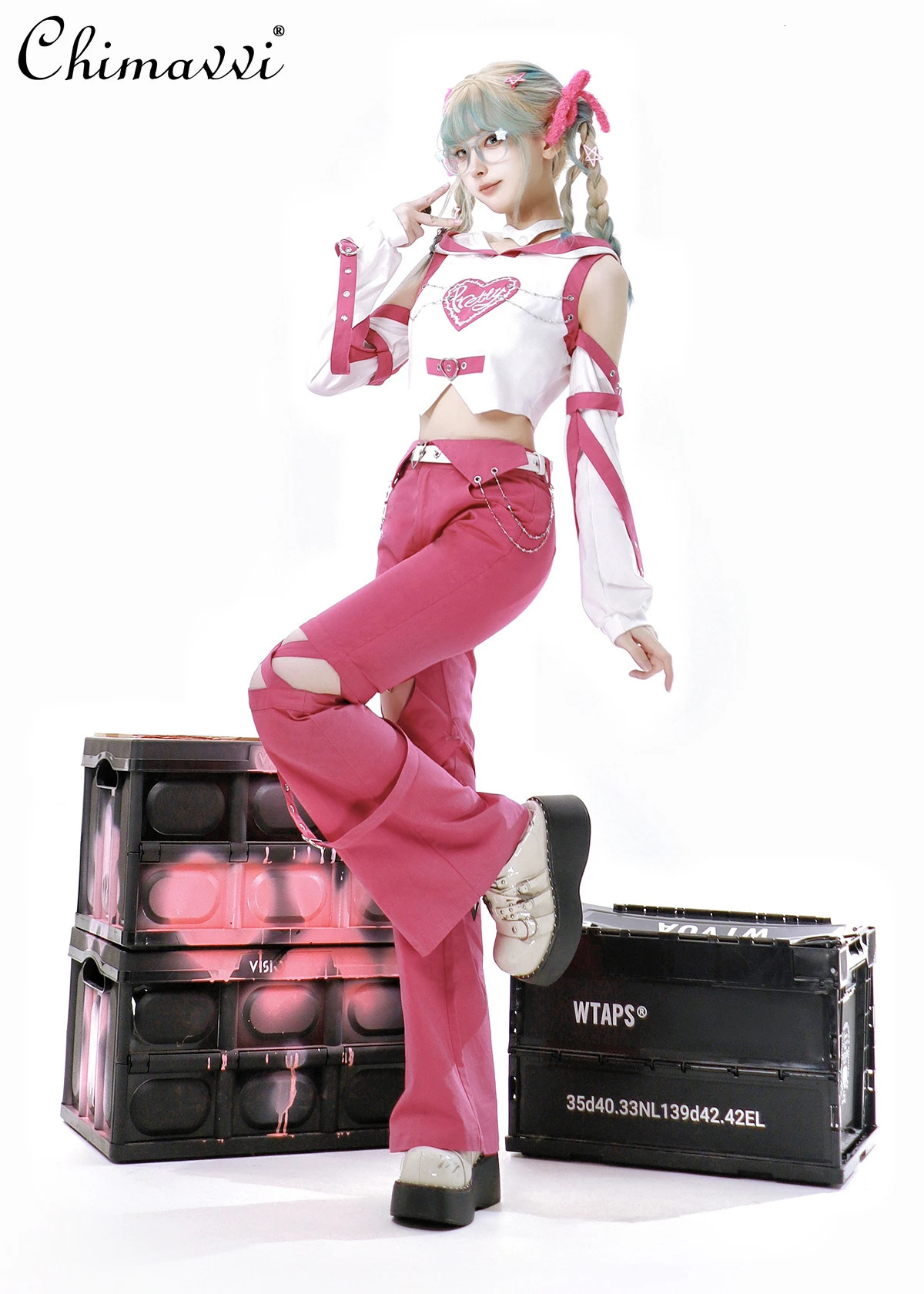 Sweet Girl Pants Sets Autumn Fashion Long Sleeve Hoodie Top Open Womens Two Piece Y2K Set 241008