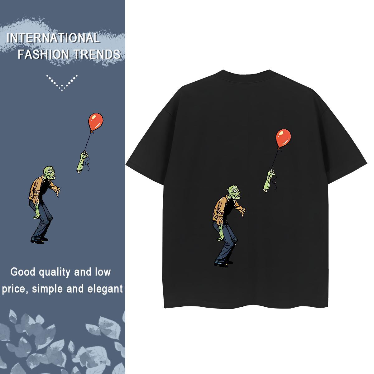 New T shirt 230g Cotton O-Neck Short Sleeve Sport skull Lady T shirt Designer DIY Logo Tops Tees