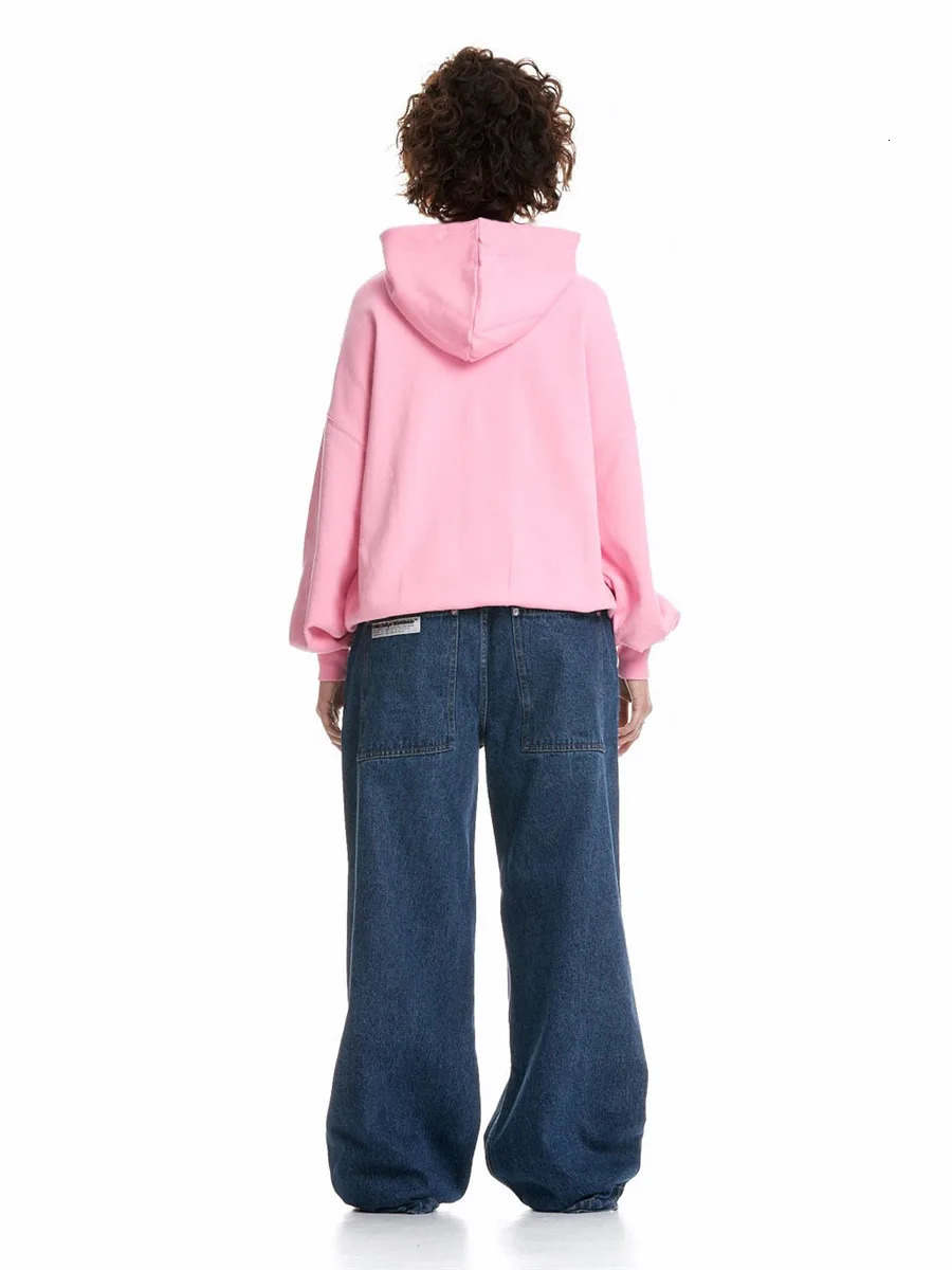 Womens unisex hooded long sleeved star printed kangaroo pocket sweater for spring and autumn casual loose jacket Y2K 241011