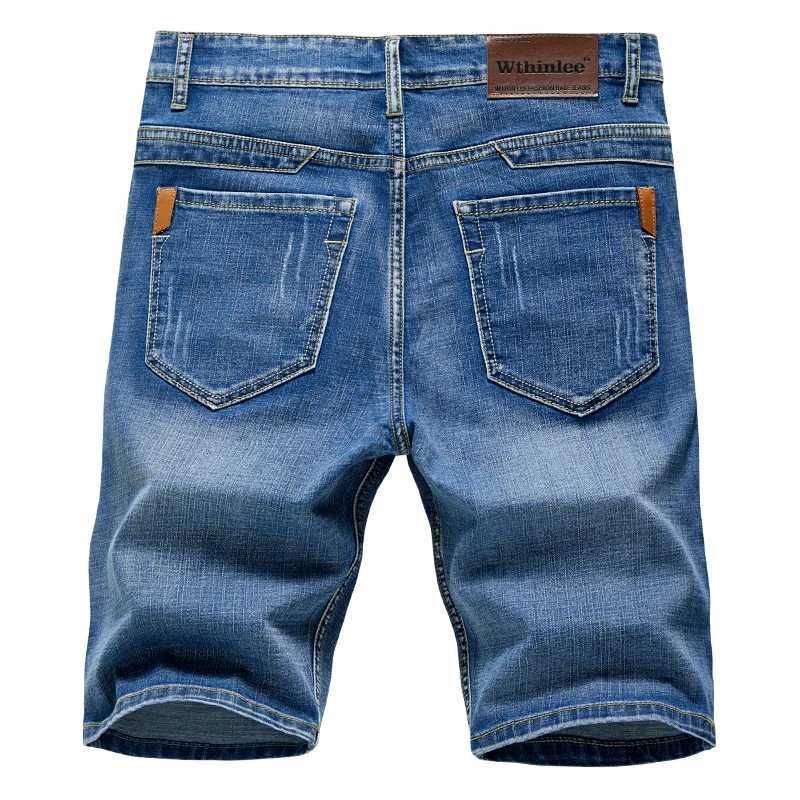 4 classic styles of mens ultra-thin denim shorts for summer new business fashion ultra-thin elastic shorts for casual men W241010