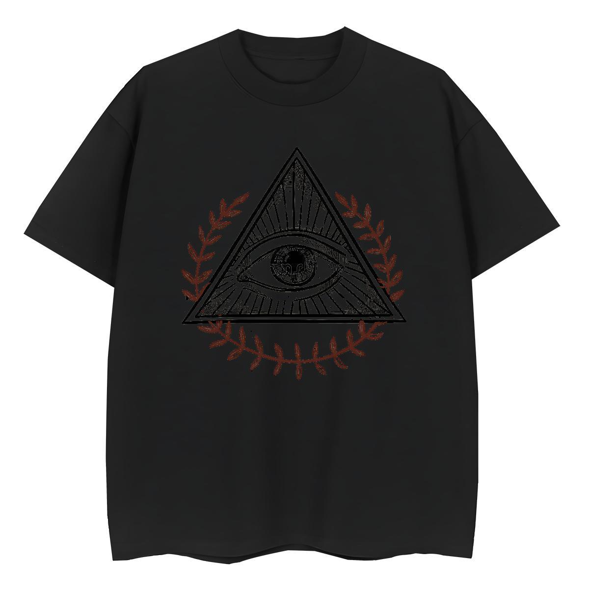 2024 Casual T-Shirts 230g Pure Cotton Short sleeve Soft Casual Daily Wear eye of the devil Couples T Shirts Popular DIY Anime Clothings