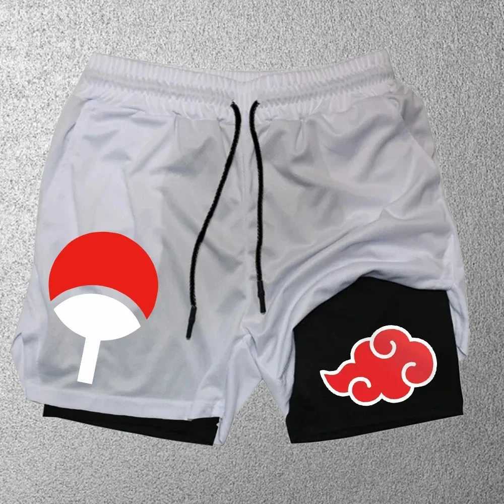 Mens breathable casual sports shorts gym sports shorts two in one quick drying exercise jogging training double-layer M-3XL W241010