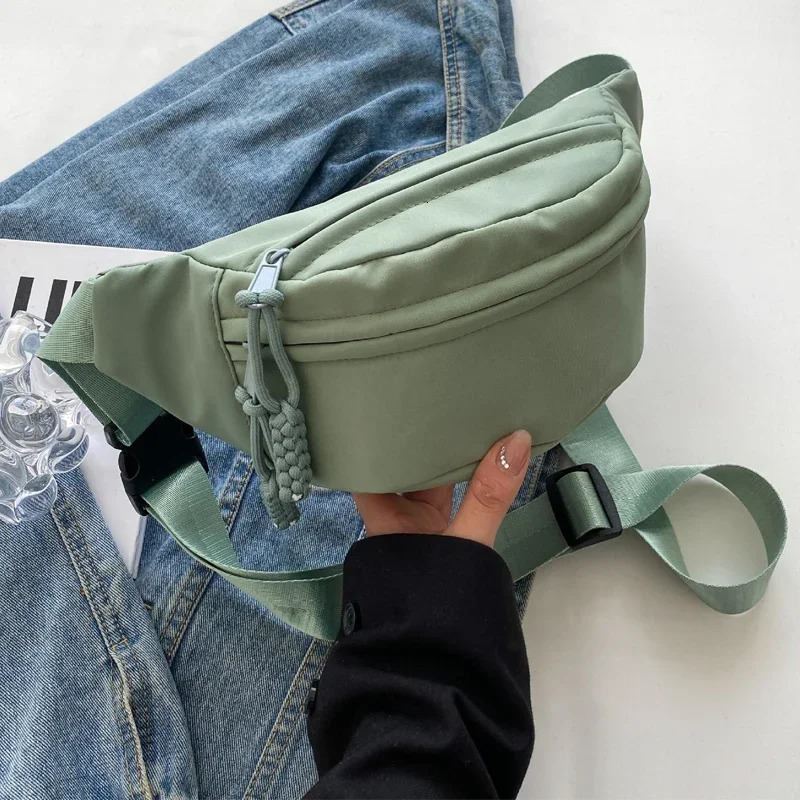 Womens Canvas Cross body Bag Solid Color Womens Sling Waist Bag Tendance Womens Chest Bag Waterproof Hiking Bag Handbag 241008