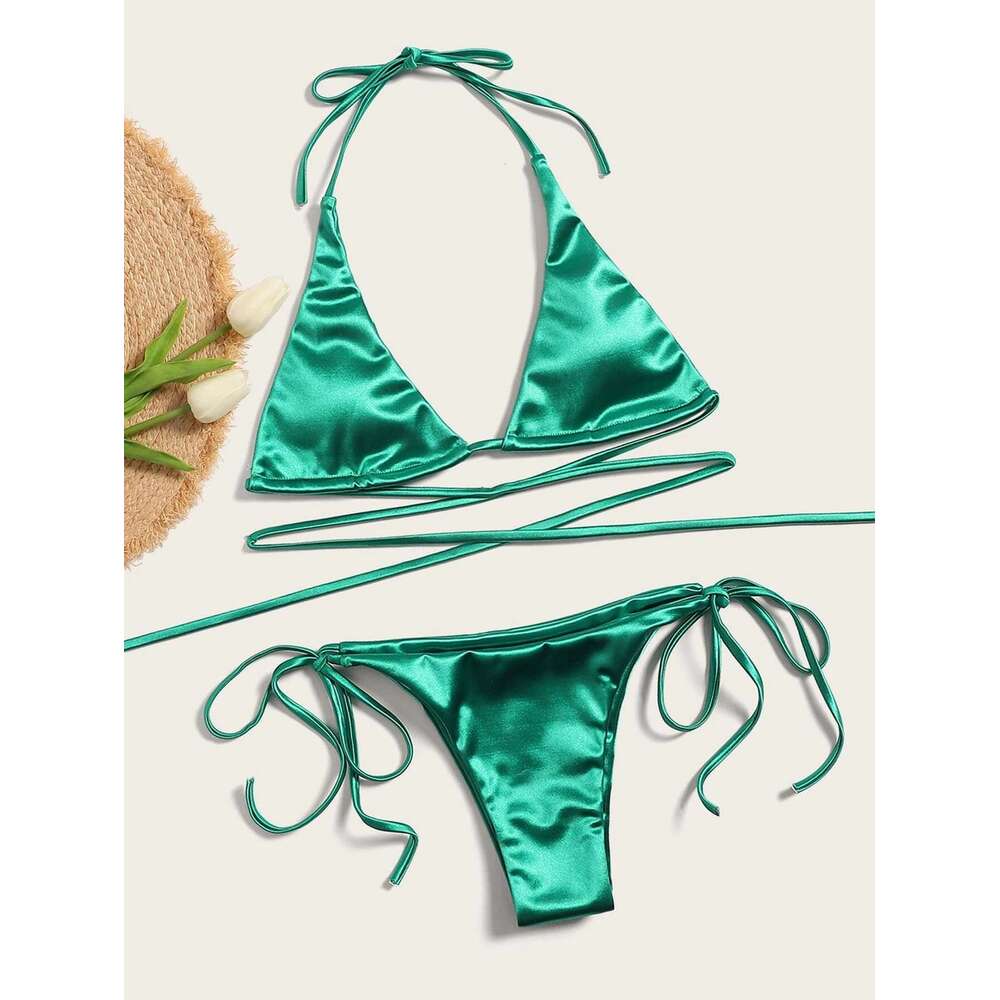 2022 New Sexy Beach Set Bikini Fashion Split Swimsuit