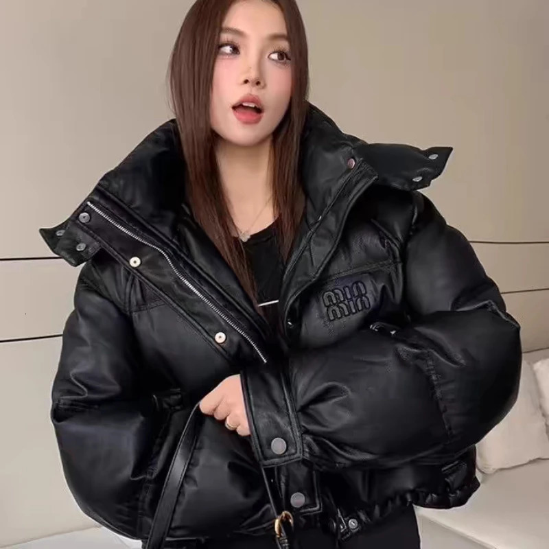 Womens Hoodie Solid Color System Short Warm Coat Fashion 100 Zipper Parker Coat Autumn/Winter 241009