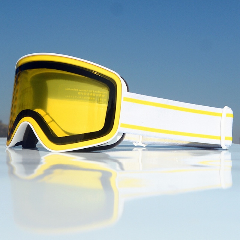 Ski Goggles Sunglasses Snowboard Women Men Skiing Eyewear Mask UV400 Snow Protection Over Glasses Adult Double Anti-Fog Cylindrical Sports Sunglasses 