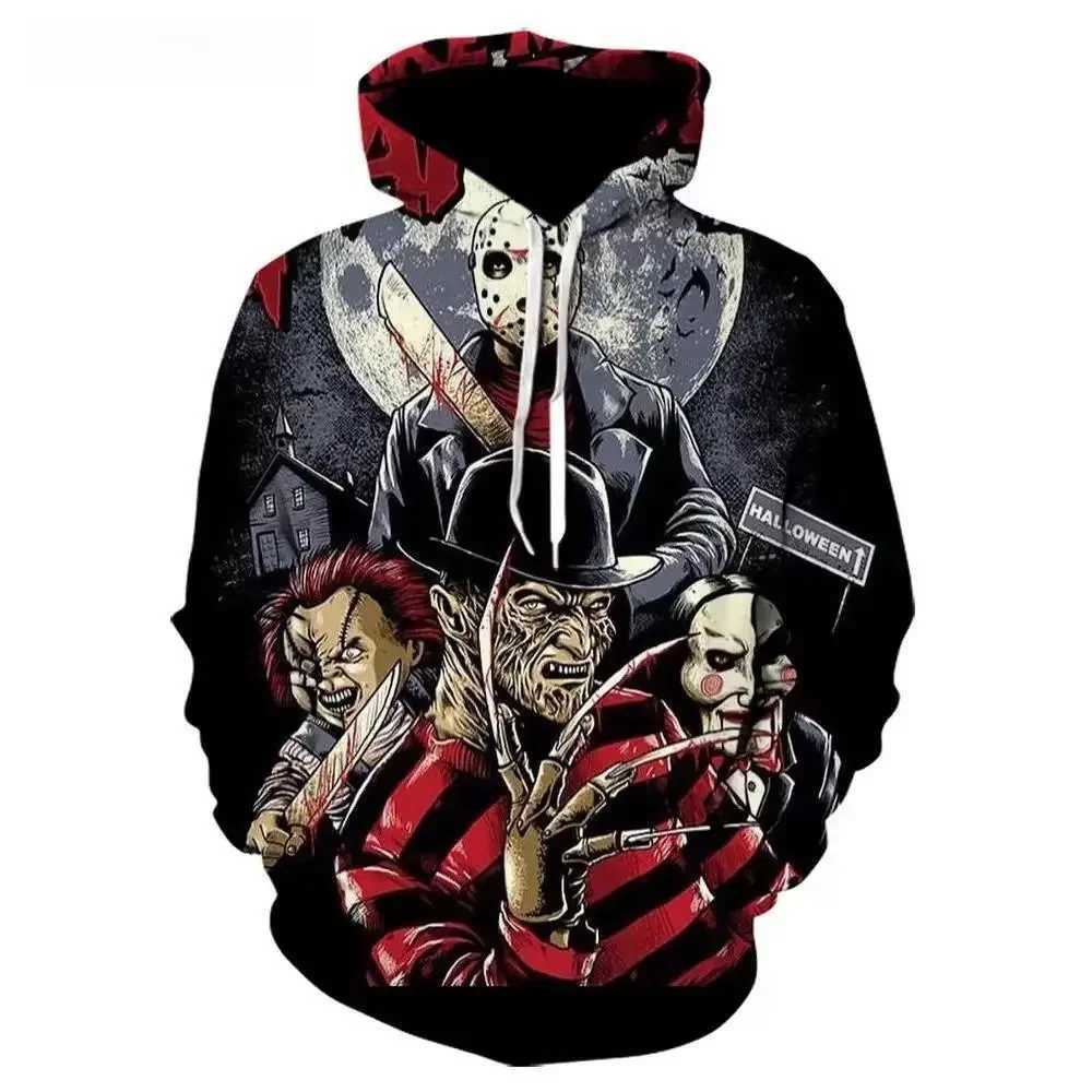 2023 Men Women Fashion Casual Pullover Streetwear Hoodies Halloween Kills Horror Movie Michael Myers 3D Print Hoodie Sweatshirts LX241011