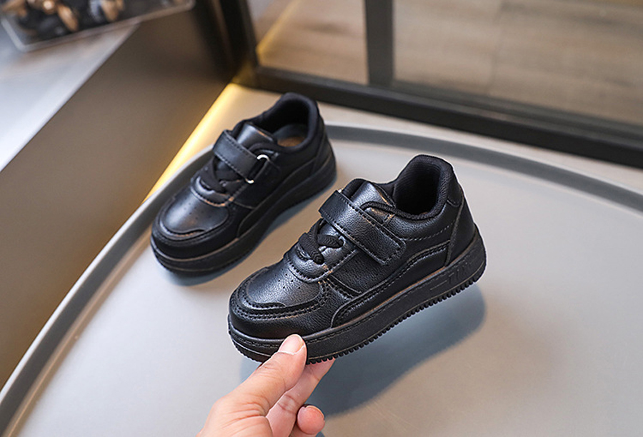 Students Tennis Sneakers Kids Spring Autumn Boys Girls Sports Shoes Cutefeet Casual Board Shoes Leather Soft Soled Children White Black School Shoes 2