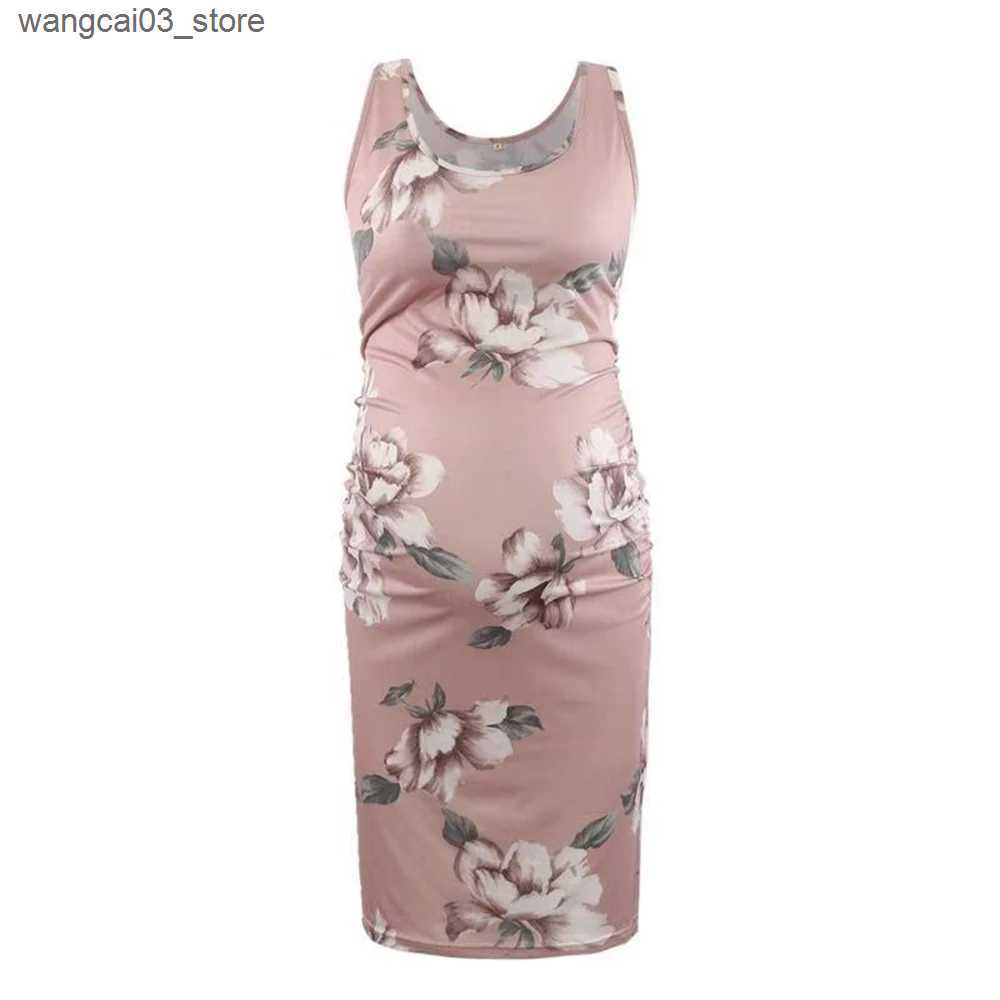 Maternity Dresses 2024 Womens Maternity Sleeveless Dresses Maternity Tank Dress Mama Baby Shower Pregnancy Dress L240910