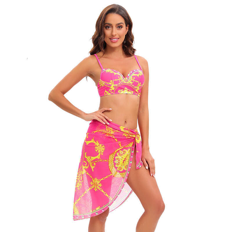 2024 New Split Bikini Three Piece Sexy Backless Beach Slimming Swimsuit