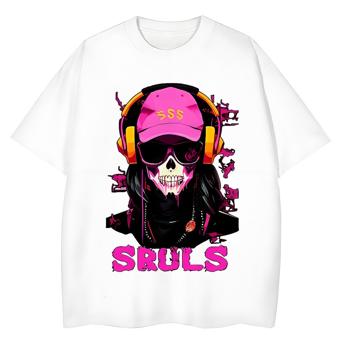 Fashion T Shirts Women 230g Cotton Round Neck Short Sleeve Beach handset Couples T Shirts Comfortable Customized Top Shirts