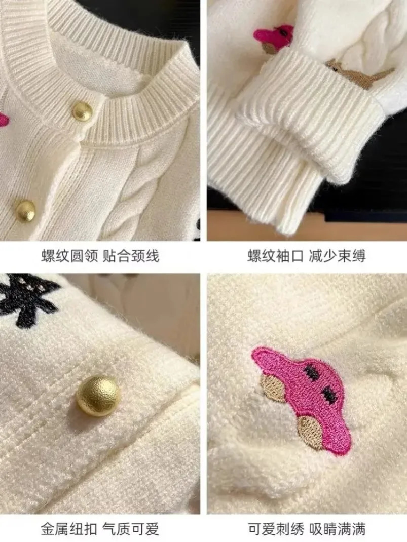 Baby girl sweater cardigan wool sweater spring/summer item for children knitted sweater top 241008