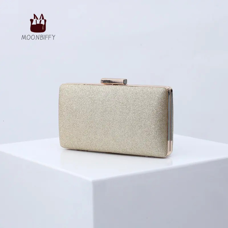 Ladies Evening Clutch Bag Sequin Female Crystal Day Wedding Purse Party Banquet BlackGold Silver 240925